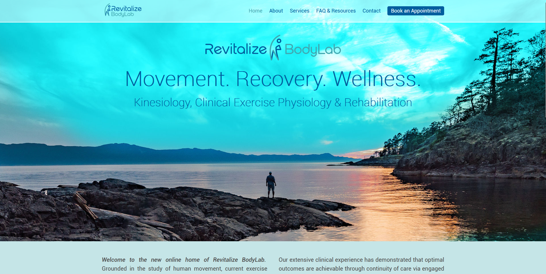 Revitalize Body Lab website preview